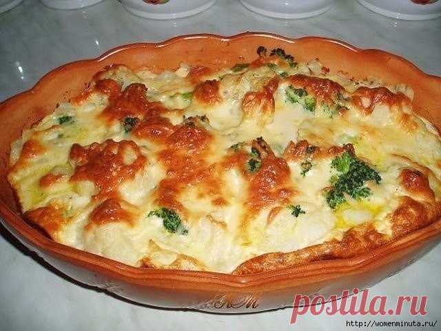 Быстрая запеканка из кабачка.