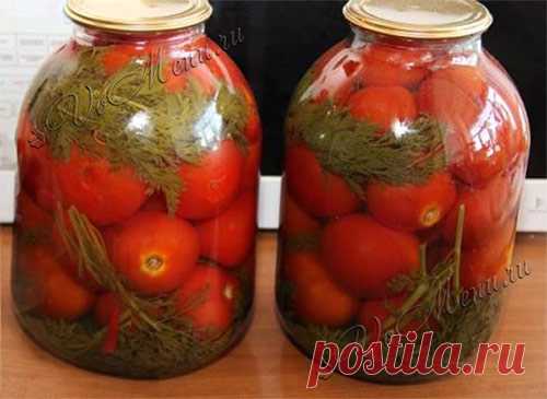 Маринованные помидоры с морковной ботвой