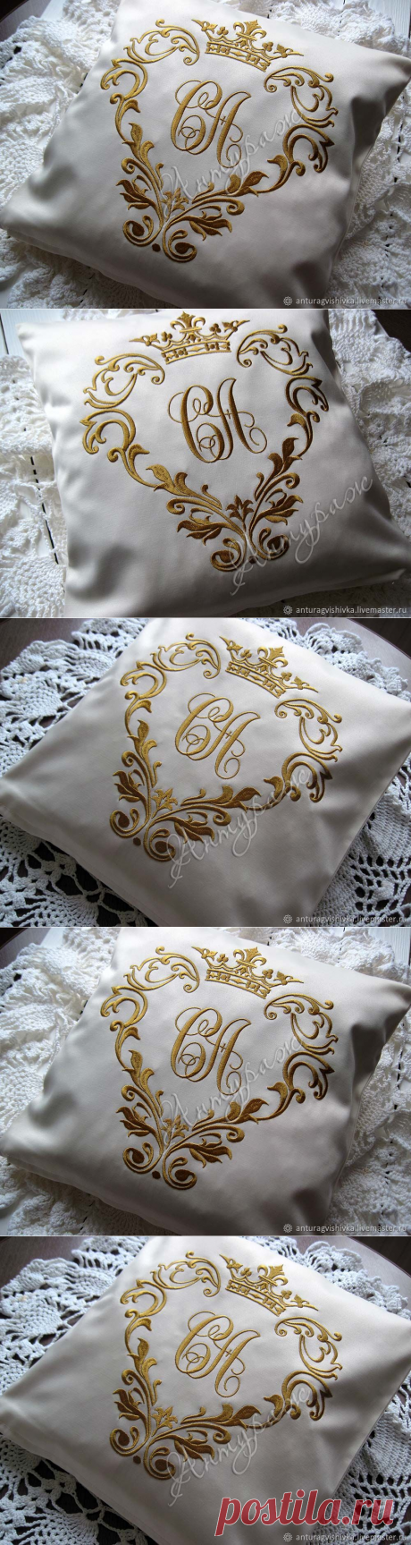 Наволочка декоративная 1604 Семейный вензель – купить в интернет-магазине на Ярмарке Мастеров с доставкой - FPK8BRU | Санкт-Петербург