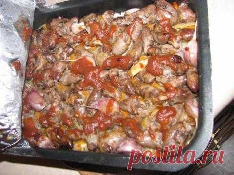 куриные сердечки с рисом | 4vkusa.ru