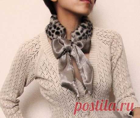 Шарф и воротник в одном флаконе. Оригинальная идея съёмного воротника
