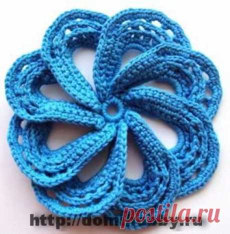 вязаный цветок 2 / Handmade / 1. Крючкотворные Мотивы / Pinme.ru / Ольга Захарова-Черных