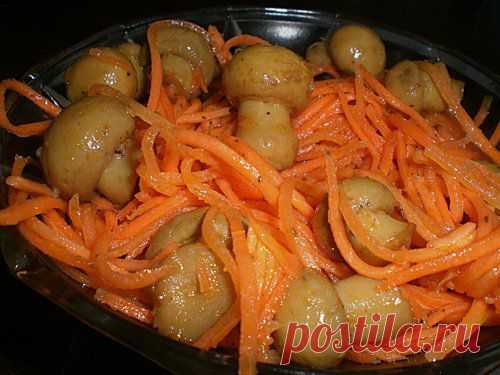 Грибы по-корейски.