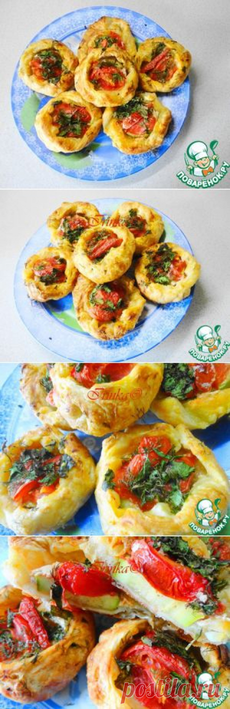 Ватрушки из слоеного теста с кабачками - кулинарный рецепт