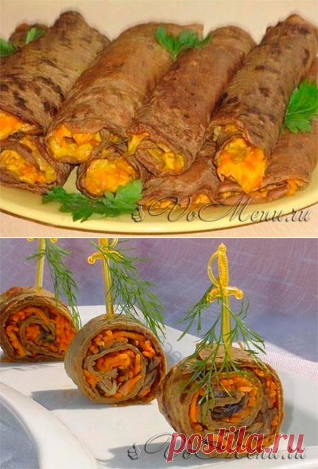 Печеночные блины с вкусной начинкой