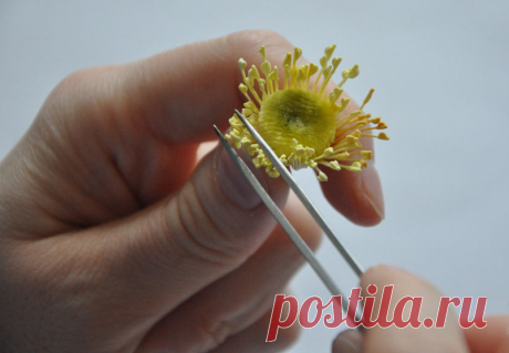 Как сделать красивую серединку для цветка из ткани? » Женский Мир