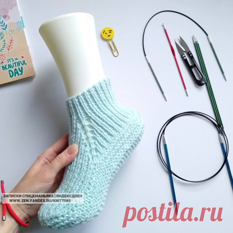 Стильные носки-унисекс &quot;Резинка&quot; 2 спицами без особого труда! | Записки Спицеманьяка | Яндекс Дзен