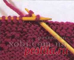 закрытие петель протягиванием для изнаночной глади