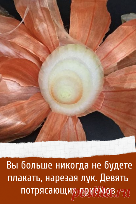 Способ как почистить лук и не заплакать