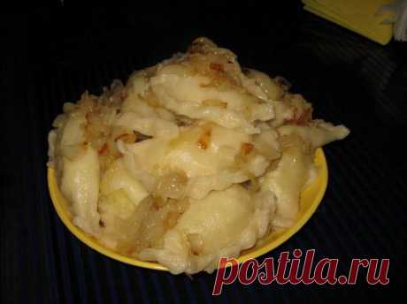 Вареники с картошкой (заварное тесто без яиц).
