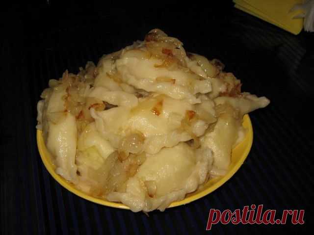 Вареники с картошкой (заварное тесто без яиц).