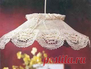Вязаный крючком абажур