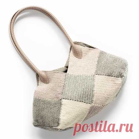 Сумка из квадратов - схема вязания крючком. Вяжем Сумки на Verena.ru
