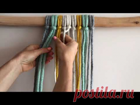 How to weave / continuous weave macrame