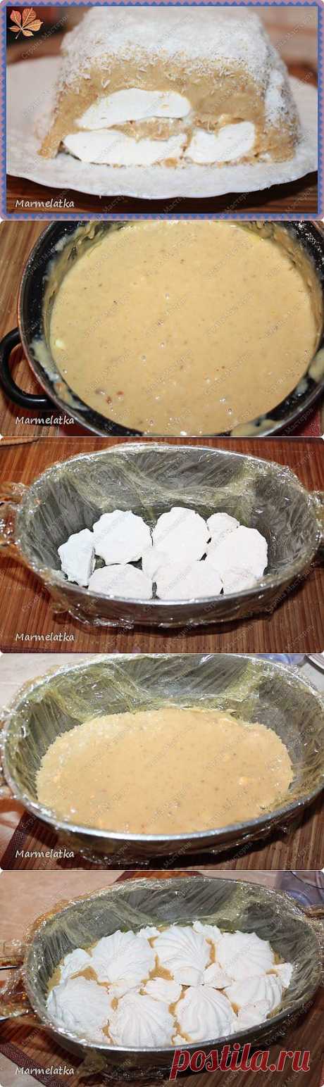 Холодный торт с зефиром( без выпечки)