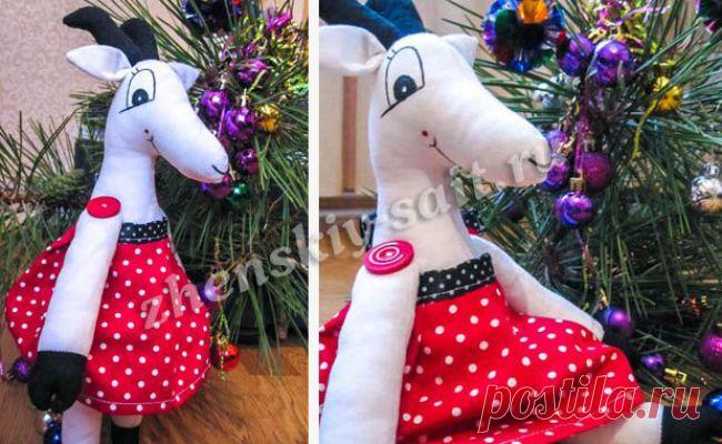 Мягкая игрушка коза из ткани, сшить своими руками - мастер класс