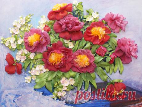 пионы,яблоневый цвет