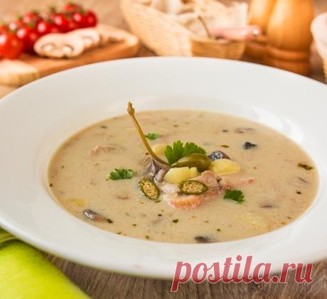 СЛИВОЧНЫЙ ГРИБНОЙ СУП С КУРИЦЕЙ
