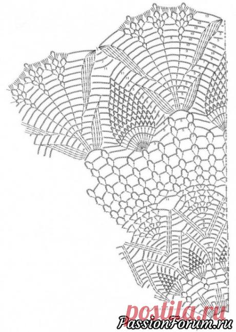 Ажурная шаль-пелерина крючком - запись пользователя акваМарин (Марина) в сообществе Вязание крючком в категории Вязаные крючком аксессуары