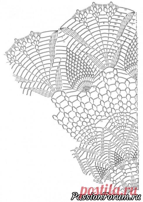 Ажурная шаль-пелерина крючком - запись пользователя акваМарин (Марина) в сообществе Вязание крючком в категории Вязаные крючком аксессуары