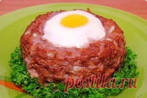 Гнёздышки из фарша