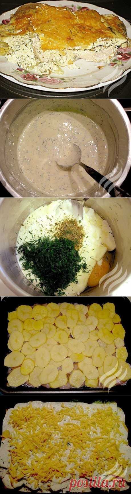 Картофельная запеканка с курицей