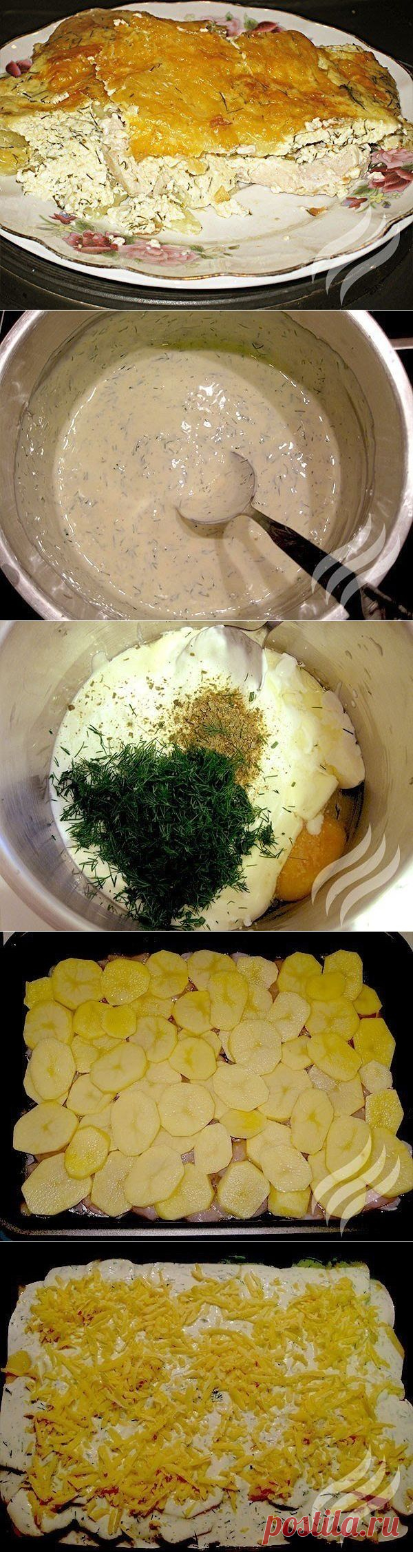 Картофельная запеканка с курицей