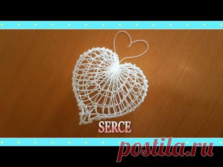 Serce - bombka na choinkę (wzór 2)