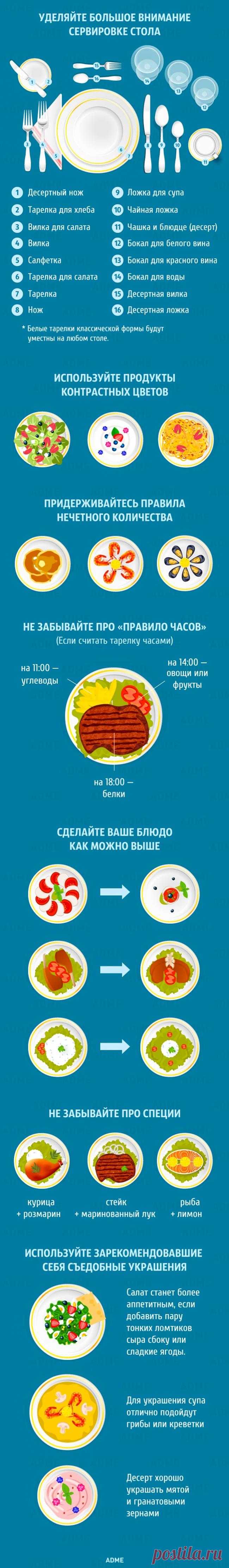 7 способов подать еду как настоящий шеф-повар Помимо того что еда должна быть полезной и вкусной, она должна быть еще и красивой. И дело не только в эстетике, но и в том, что вид блюда тоже способствует хорошему аппетиту и пищеварению.Шеф-повара ...