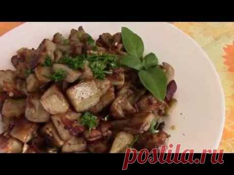 Баклажаны жареные с луком как грибочки./ Баклажаны под грибы. /Как приготовить вкусные баклажаны.