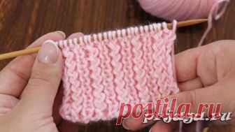 Интересная резинка спицами