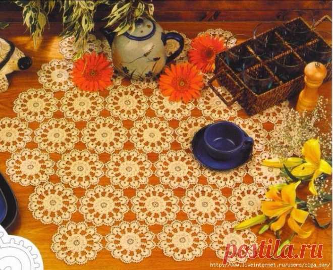 Салфетка из отдельных аппликаций (элементов).