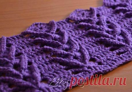 Узор Дельфиниум | Crochet by Ellej | Вязание крючком от Елены Кожухарь