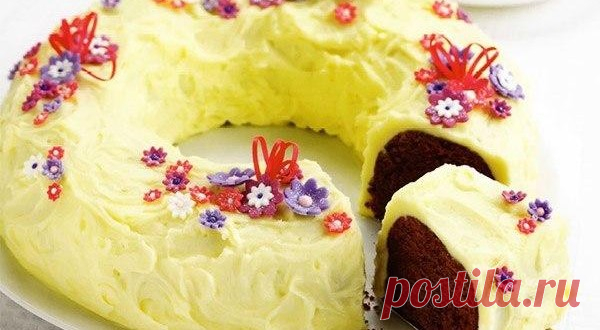 Шоколадный бисквит с лимонным кремом. | Кулинарные рецепты