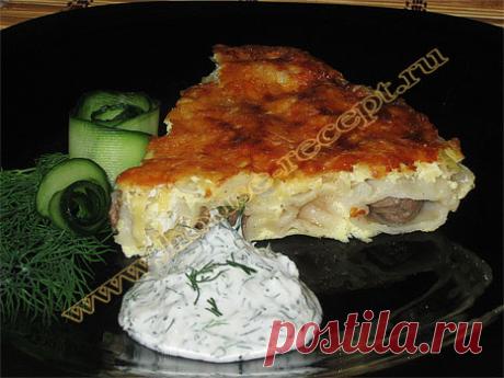 Быстрый пирог из пельменей