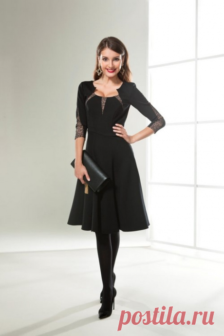Красивые черные платья 2017-2018: фасоны, модные черные платья новинки фото