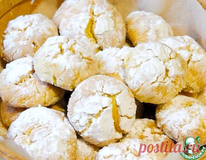 Лимонное печенье с трещинками – кулинарный рецепт
