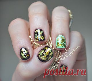 Лэнни Бак: Вдохновленный Nails-фольгированный стекло с моей первой попыткой видео!