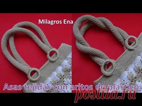 Como hacer asas, cordón o manijas tubulares para carteras y bolsos con aritos paso a paso