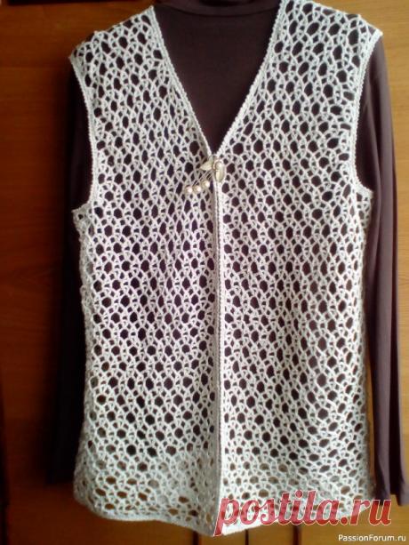 Жилет для лета крючком. Схема и описание