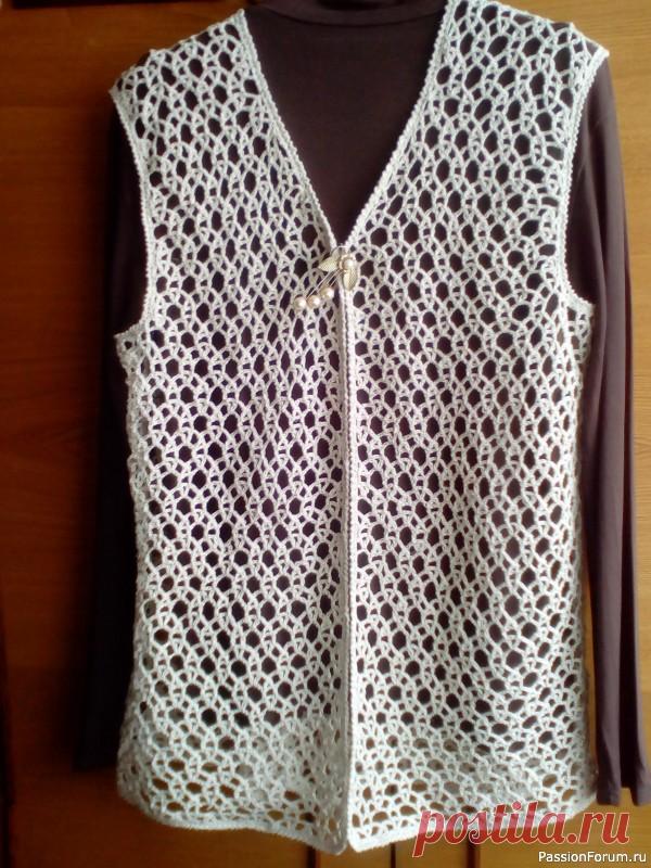 Жилет для лета крючком. Схема и описание