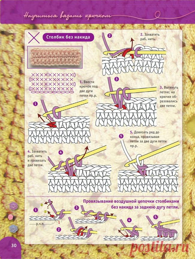 Пошаговый самоучитель вязания крючком. Урок 6