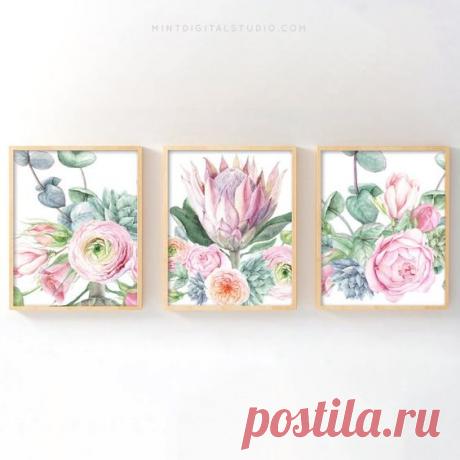 There's nothing more perfect for your little one's room than this soft set of King Protea fine art prints. Traditionally, Protea represents change and hope – two beautiful concepts to embrace with…