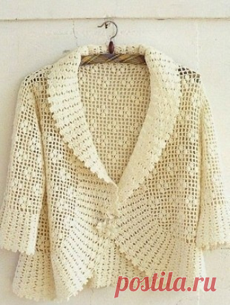 Нежное ажурное болеро для весенних прогулок Конкурс 