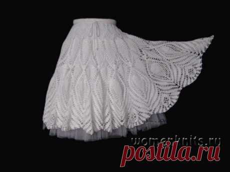 Шикарная юбка «Павлиний хвост» крючком
Схема: https://womanknits.ru/vyazanie-dlya-zhenshchin/yubki-shorty-shtany/shikarnaya-yubka-pavlinij-khvost-kryuchkom