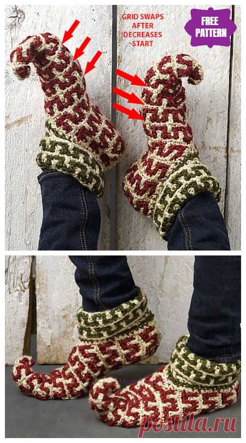 Crochet Elf Slippers Free Crochet Patterns & Paid