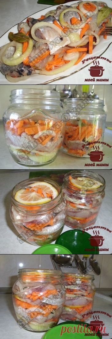 Маринованная селедка с лимоном. Рецепт. Фото