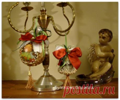Мои Новогодние игрушки.МК / Декупаж / Декупаж. Мастер-классы