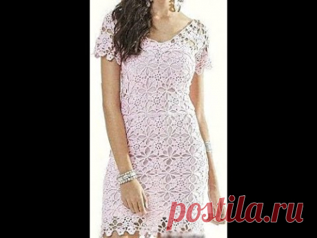 Vestido de crochê em quadradinho parte 1º com Viviane Santos