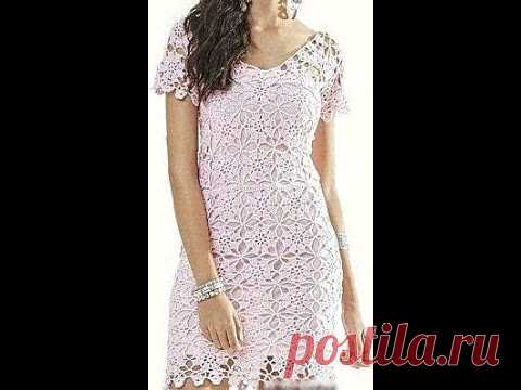 Vestido de crochê em quadradinho parte 1º com Viviane Santos